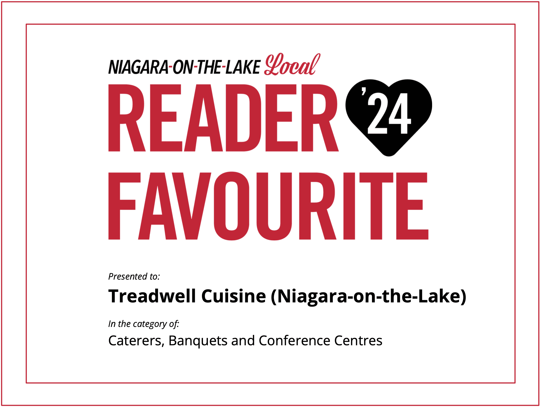 Niagara-on-the-Lake Local Reader Favourite 2024